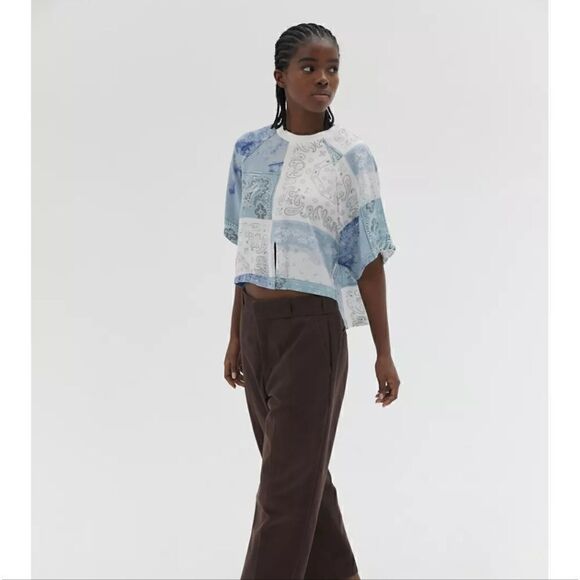 Urban Outfitters Kayla Mixed Bandana Top NWOT Size M - Picture 3 of 12